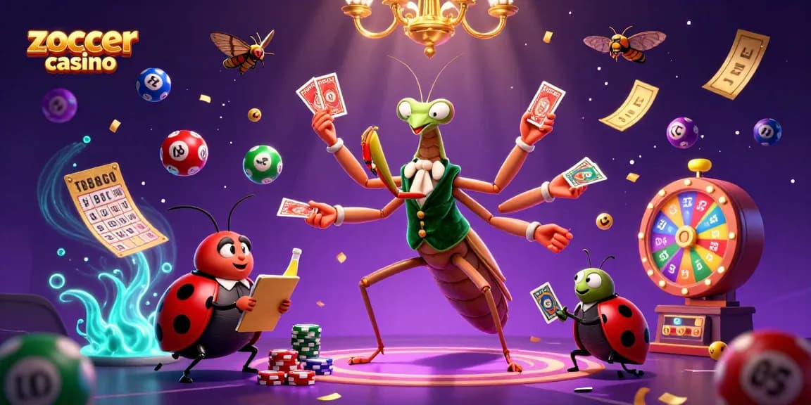 Experience the excitement of zoccer casino with the vibrant atmosphere of a 3D casino scene.