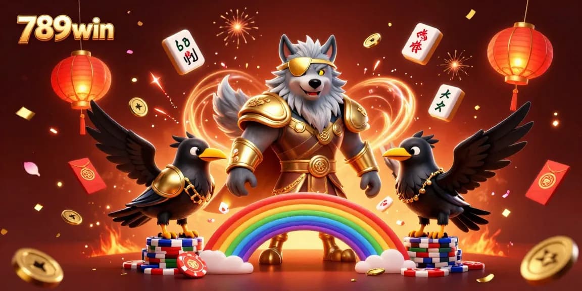 Experience thrilling wins with 789win's vibrant 3D Norse mythology casino illustration.