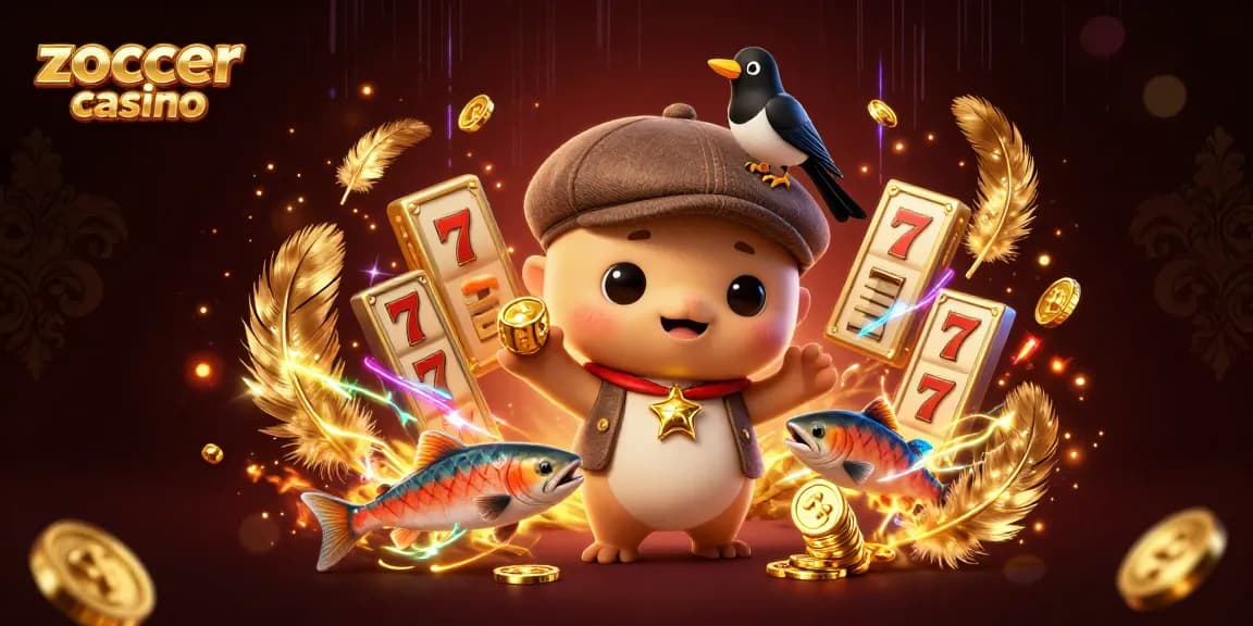 Play exciting games at Zoccer Casino with vibrant 3D characters in a dynamic gambling scene.