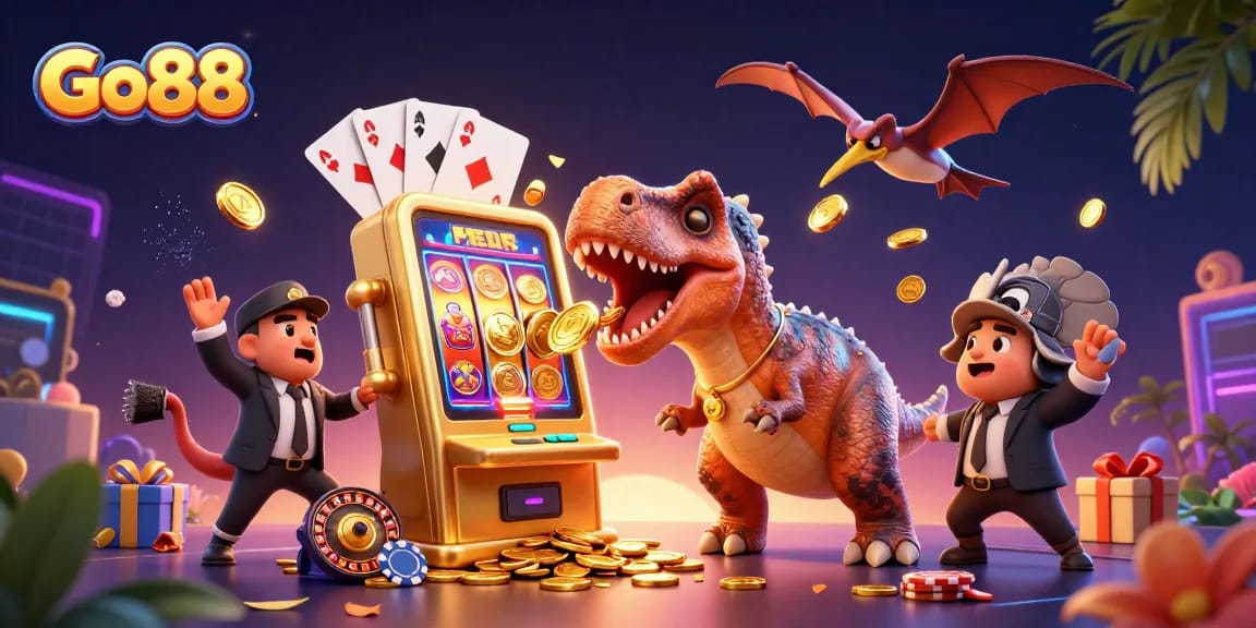 Go88 offers an exciting gaming experience with jackpots, vibrant colors, and rich casino elements.