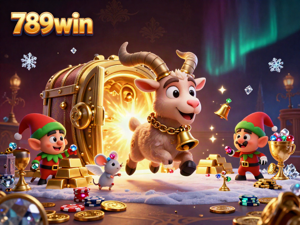 Spin and win big at 789win with festive 3D characters in a dynamic casino scene!