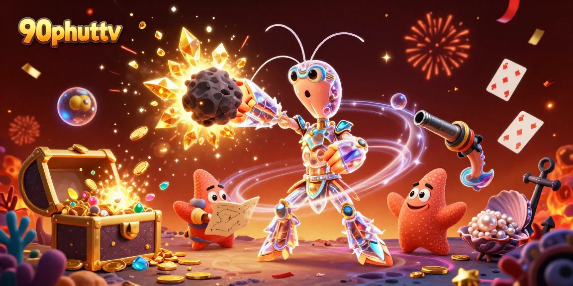 Experience thrilling action with 90phuttv's vibrant online casino scene featuring colorful game elements.