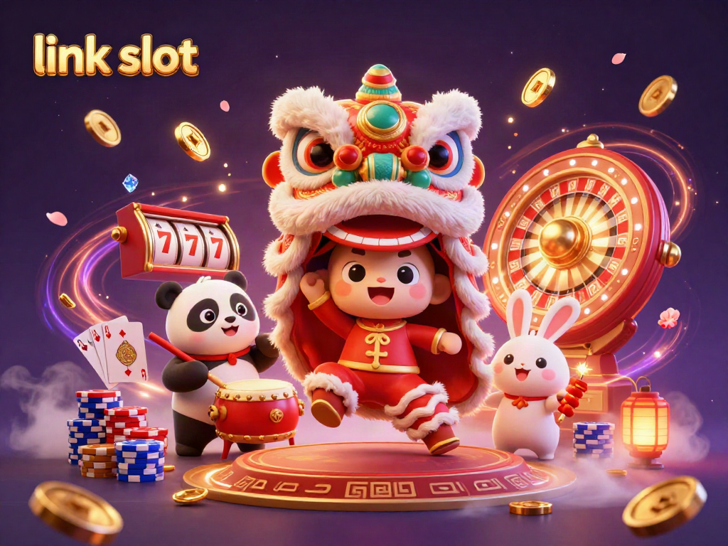 Experience thrilling gameplay with link slot featuring dynamic casino elements and a festive atmosphere.