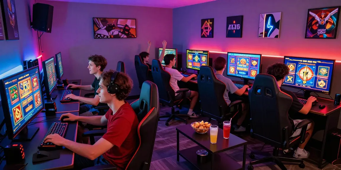 Group enjoying wd138 gaming experience with friends in vibrant lounge.