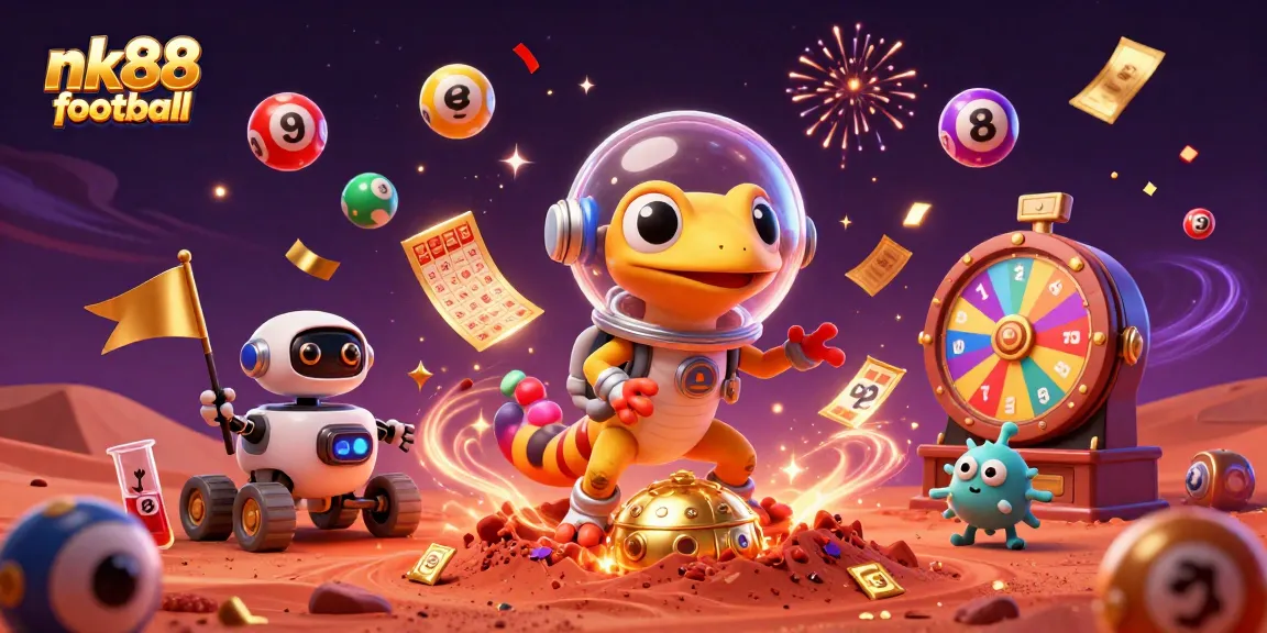 Engage in exciting casino adventures with nk88 football through a Martian gecko's golden discovery!