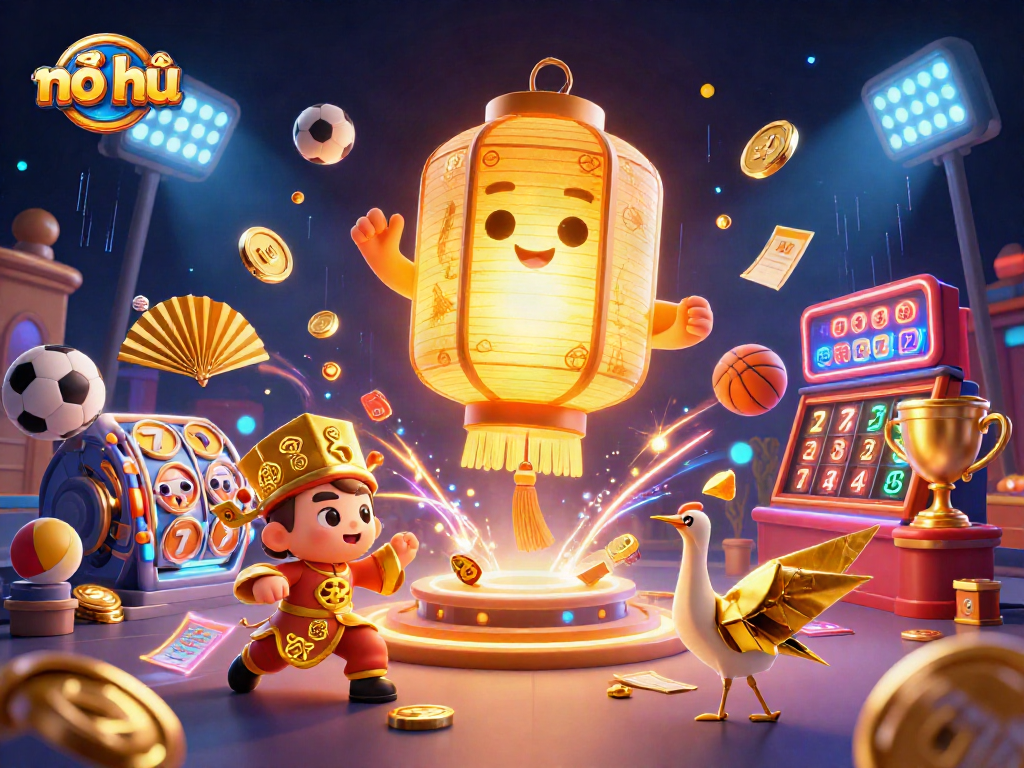 Discover winning strategies with nổ hũ in a vibrant casino scene filled with slot reels and champions.