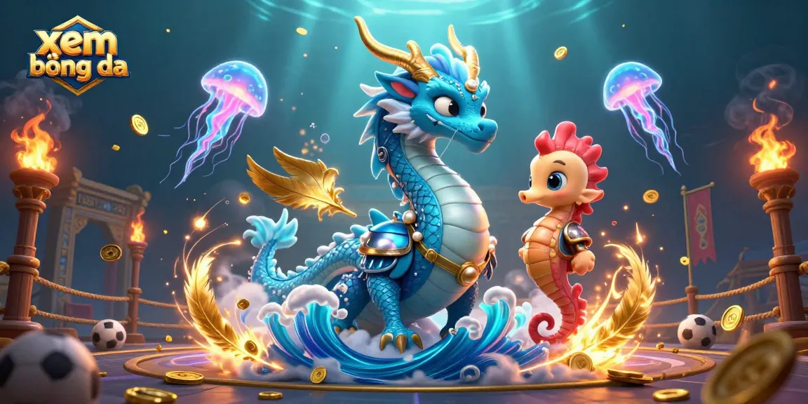 xem bóng đá offers live streaming action in an exciting underwater casino setting with vibrant characters.