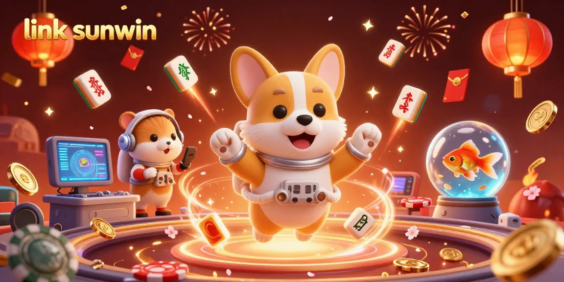 Experience casino excitement with link sunwin in a vibrant 3D floating scene of a space station casino.