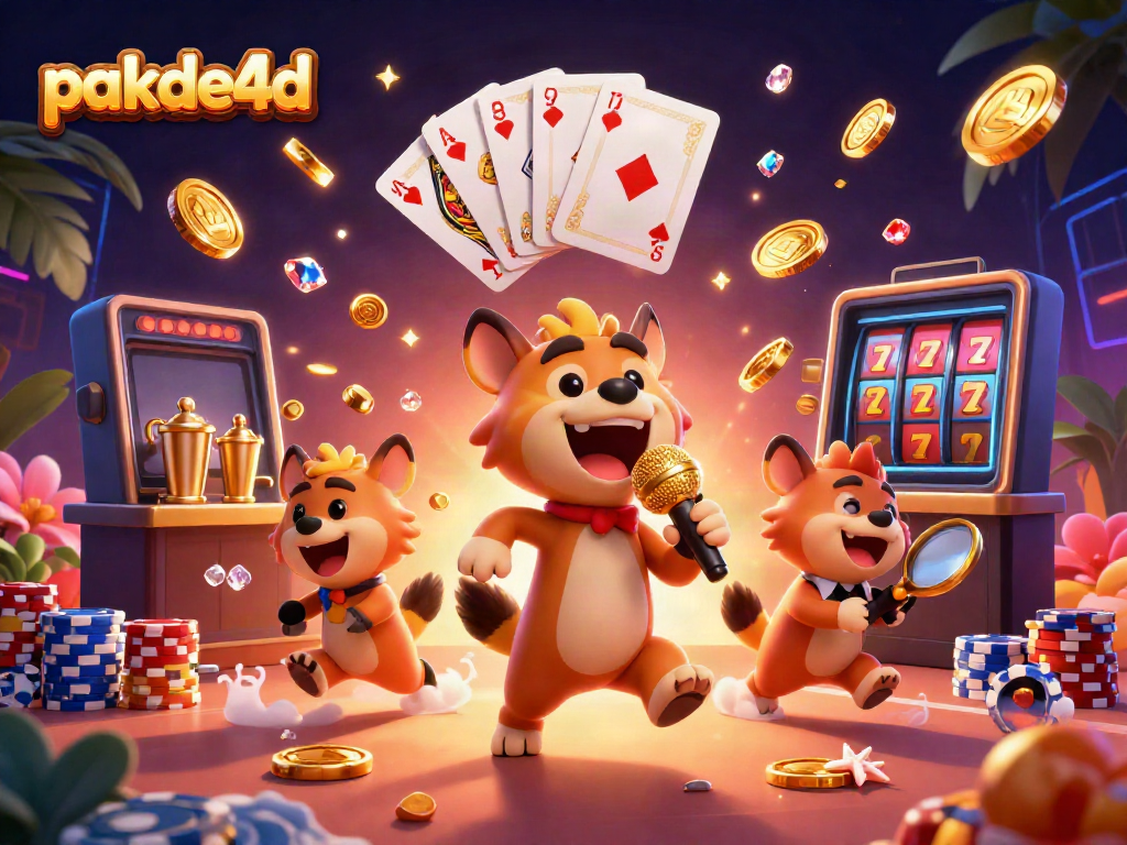 Experience the excitement of pakde4d with hyena characters in a lively casino scene.