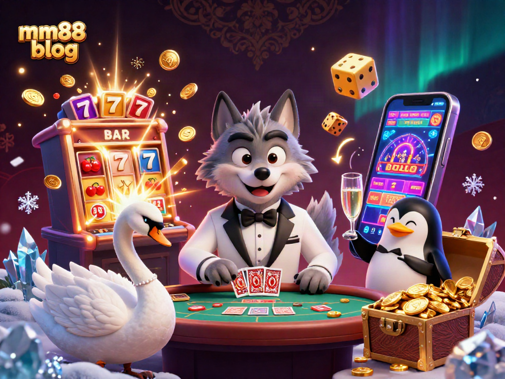 Engage with the exciting world of gambling at mm88 blog featuring vibrant casino characters and dynamic game elements.