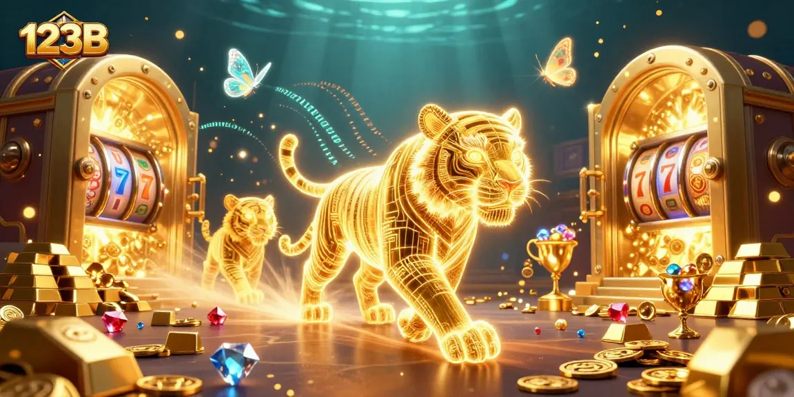 Experience thrilling wins with 123B's dynamic casino scene featuring a golden tiger.