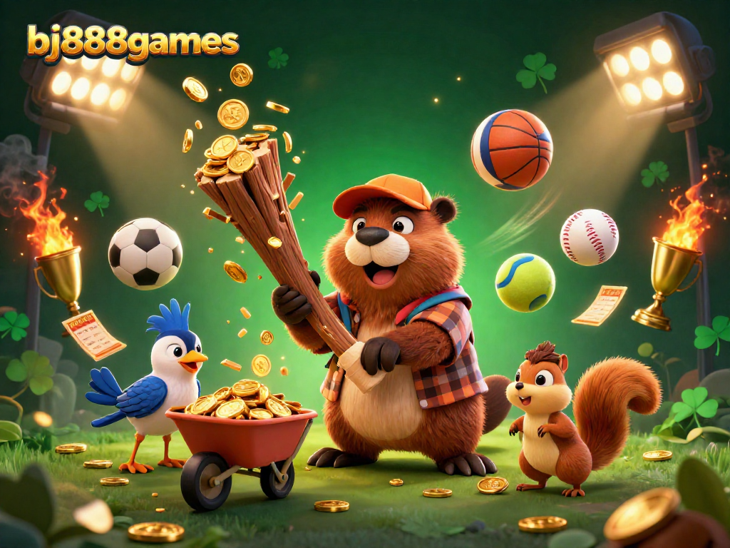 Join the excitement at bj888games with a vibrant 3D illustration showcasing thrilling sports betting action.
