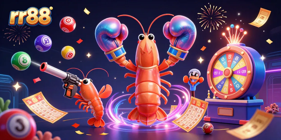 Be inspired by rr88's vibrant lottery excitement with an ultra-detailed 3D art scene.