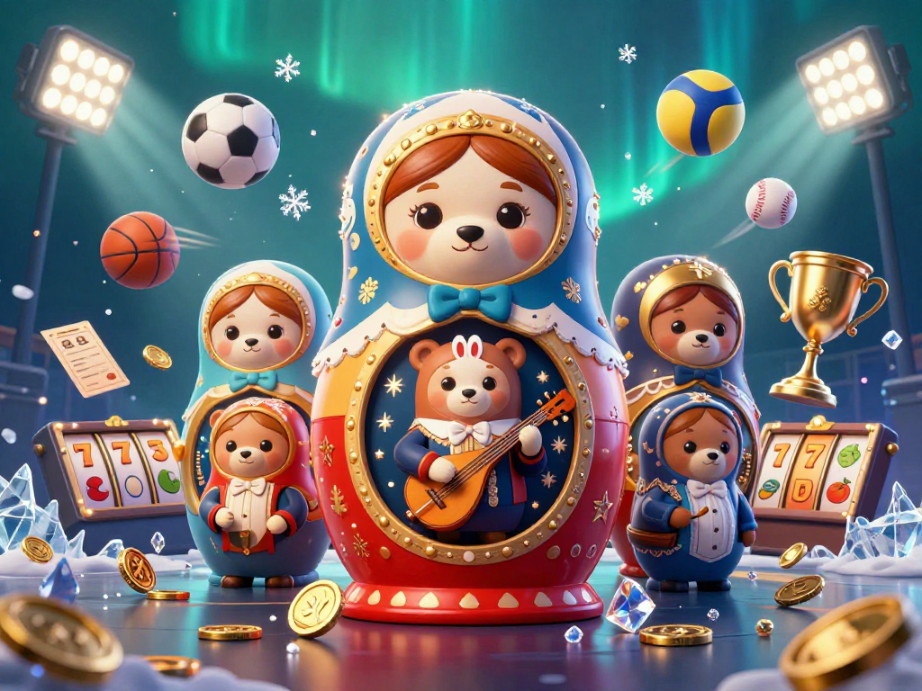 Sunwin showcases casino fun with 3D cartoon characters and dynamic sports elements in a vibrant scene.
