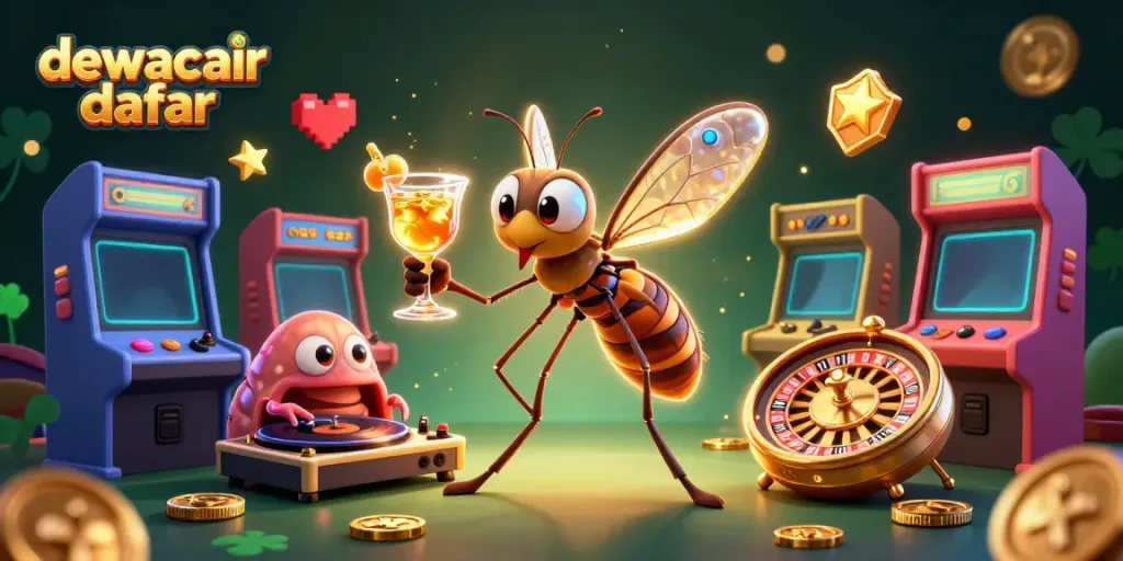 Spin to win with dewacair daftar: A vibrant casino scene bursting with gaming excitement.