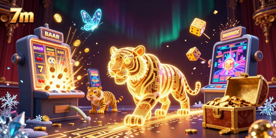 Engage with thrilling slot action featuring 7m encounters amidst radiant casino energy.