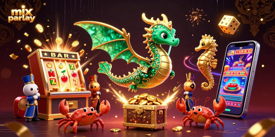 Experience mix parlay betting excitement with a vibrant casino scene featuring animated sea creatures and treasure.
