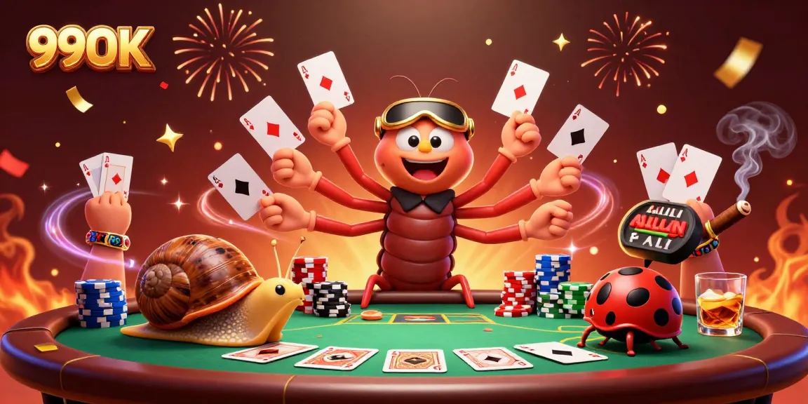 Celebrate winning at 99OK with lively casino action featuring multi-character scenes.