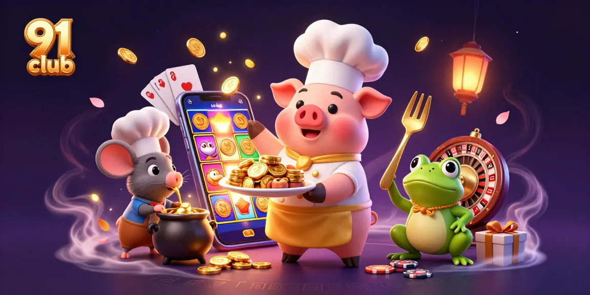 Experience the thrill of gaming with 91 club featuring charismatic characters and vibrant casino elements.