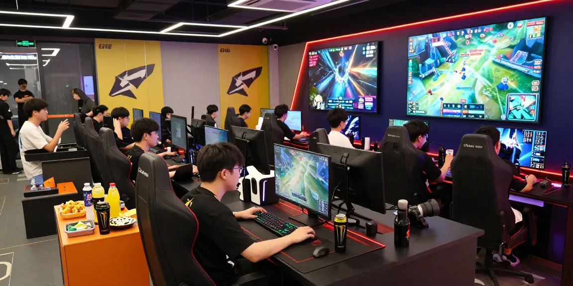 Exciting eSports tournament scene with players showcasing F168 in a vibrant gaming venue.