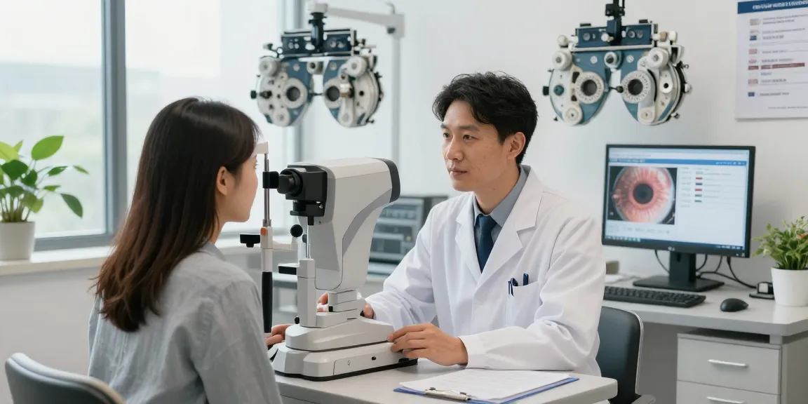Consultation at SNU Eye Clinic, showcasing snuseoul's advanced eye care solutions and personalized vision assessments.