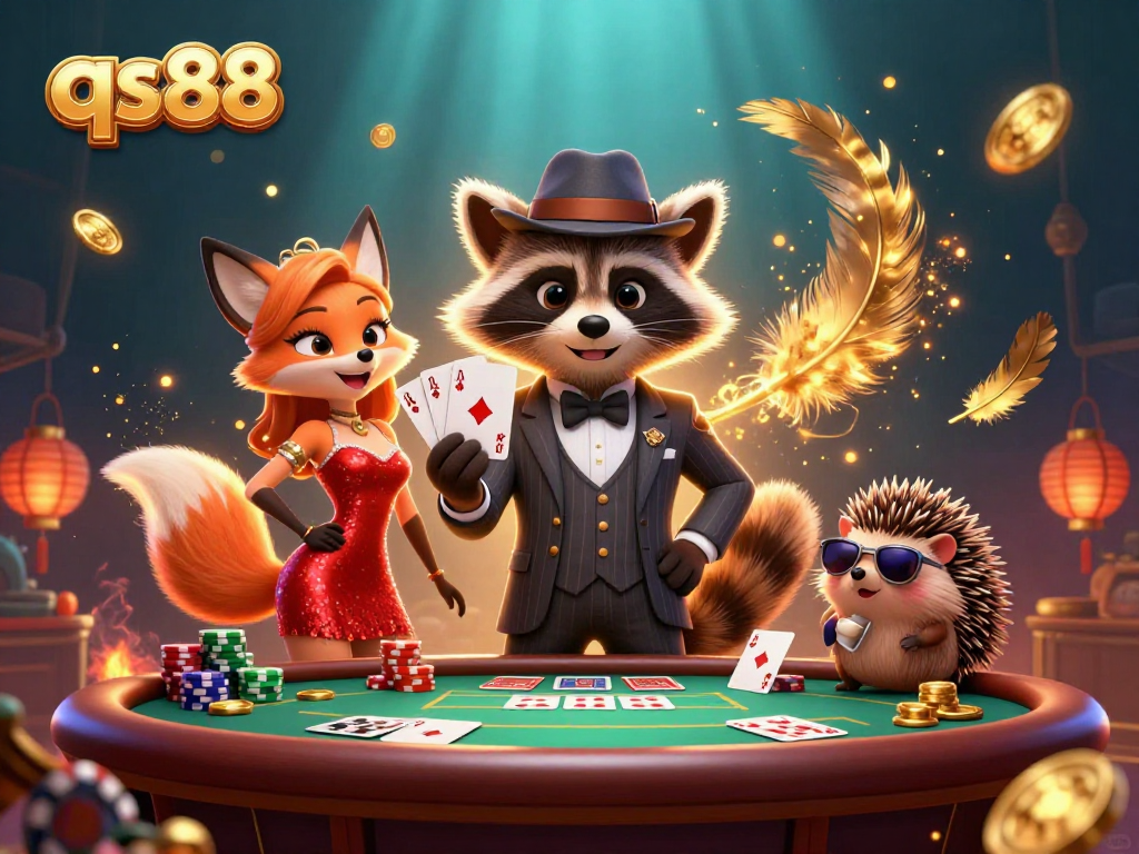 Engage in exciting gaming at qs88 casino with colorful characters and vibrant atmosphere.