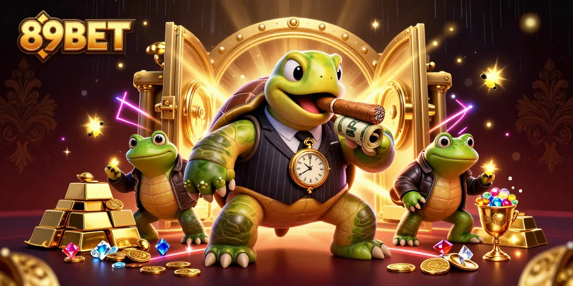 Engage with the excitement of 89BET Casino through this vibrant, dynamic 3D illustration.