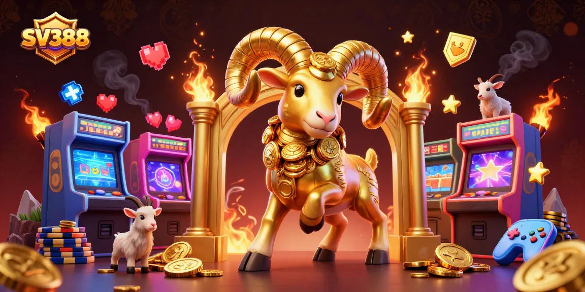 Engage in thrilling live cockfighting experiences with SV388 amidst golden elements and vibrant gaming visuals.