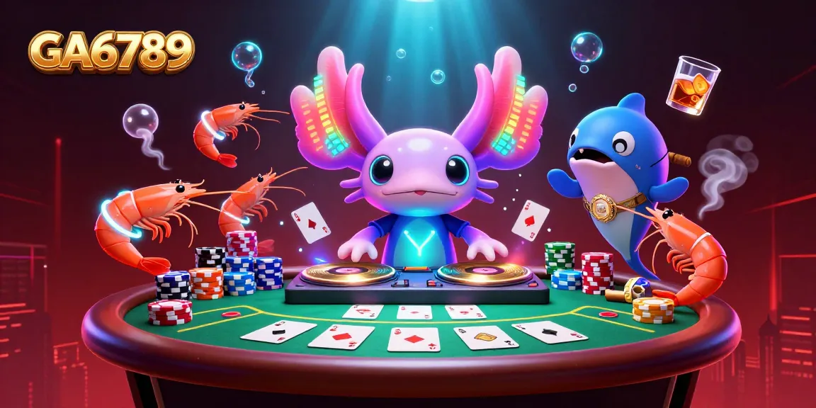 GA6789 showcases a thrilling underwater casino scene with dynamic characters and poker elements.