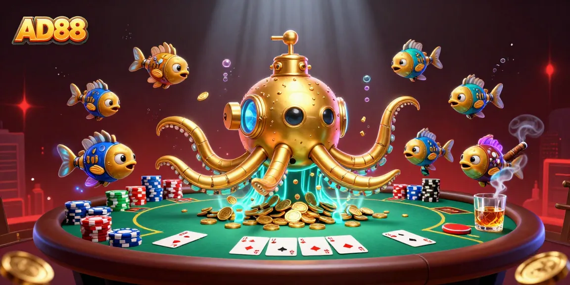 Engage in thrilling gameplay with AD88's dynamic 3D ocean scene of poker action.