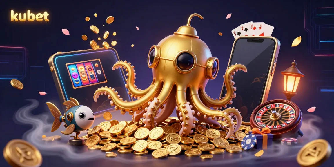 Experience the excitement of kubet casino with a dynamic golden kraken and vibrant gaming elements.