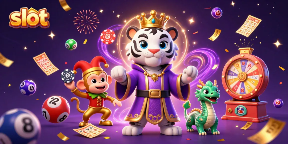 Experience thrilling slot gameplay with exciting golden monkey and elegant tiger characters.
