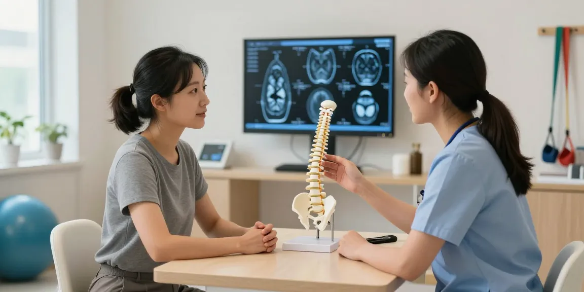 Consultation at the Neuro Spine Care Center highlighting patient-doctor engagement in advanced spine treatment.