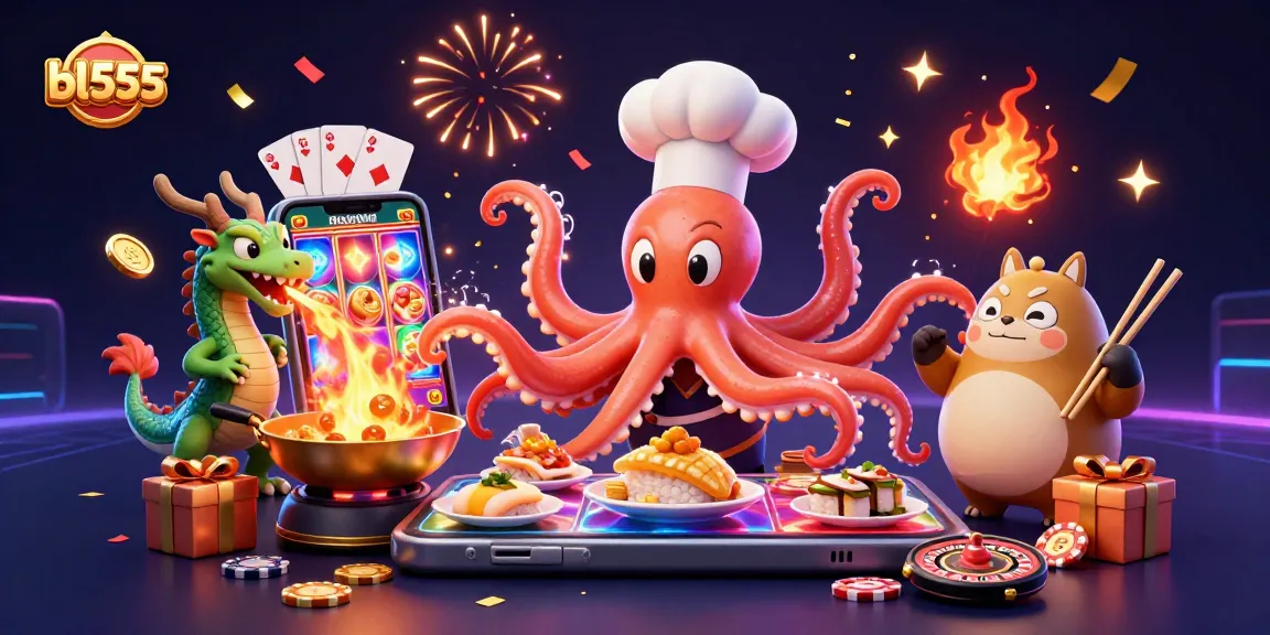 Experience thrilling gameplay at bl555 with vibrant casino-themed illustration showcasing dynamic characters and games.