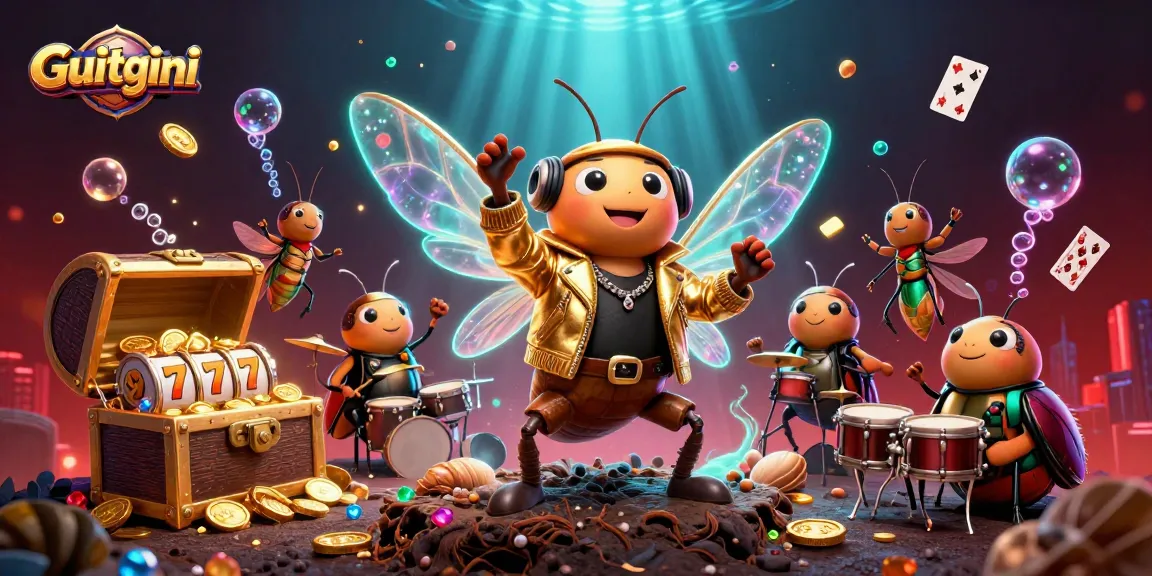 Guitgini unleashes excitement with vibrant casino elements and lively characters in action.