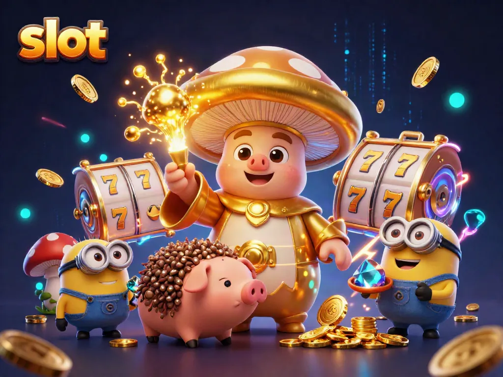 Experience the excitement of slots with a magical golden wizard, showcasing vibrant elements and dynamic gameplay.