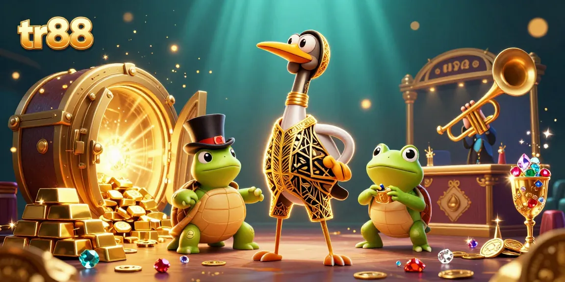 Experience thrilling wins at tr88 with vibrant gaming elements and characters in an enchanting casino scene
