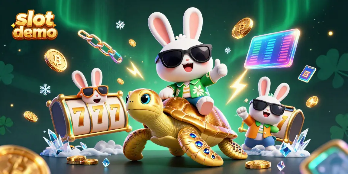 Slot demo permainan slot gratis secara interaktif dengan simbol keberuntungan dan ikan karang berwarna-warni di sekitar.